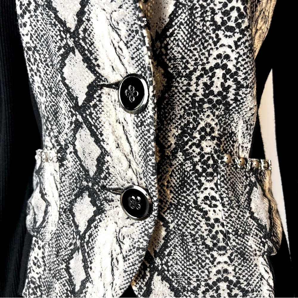 Evening Jacket Python Print Alberto Makali Size M - image 3